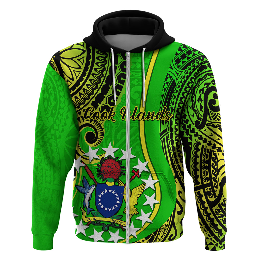 Custom Cook Islands Hoodie Kuki Airani Coat of Arms LT14 - Polynesian Pride