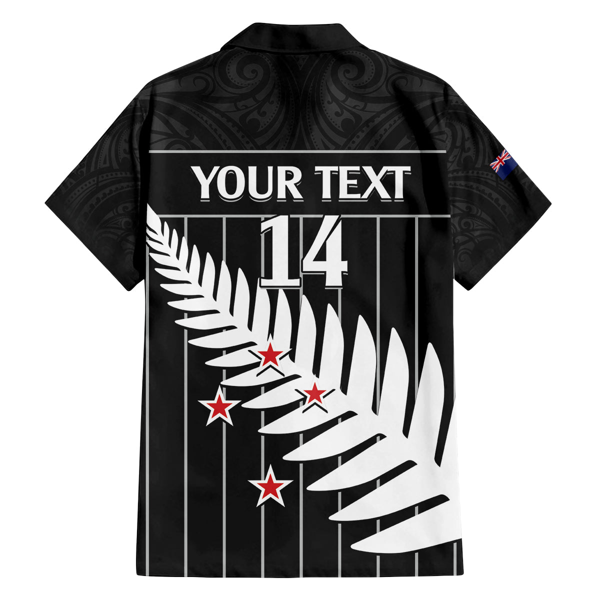 Custom New Zealand Silver Fern Cricket Family Matching Off Shoulder Maxi Dress and Hawaiian Shirt Aotearoa Maori Go Black Cap