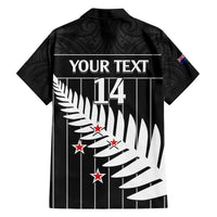 Custom New Zealand Silver Fern Cricket Family Matching Puletasi and Hawaiian Shirt Aotearoa Maori Go Black Cap LT14 - Polynesian Pride