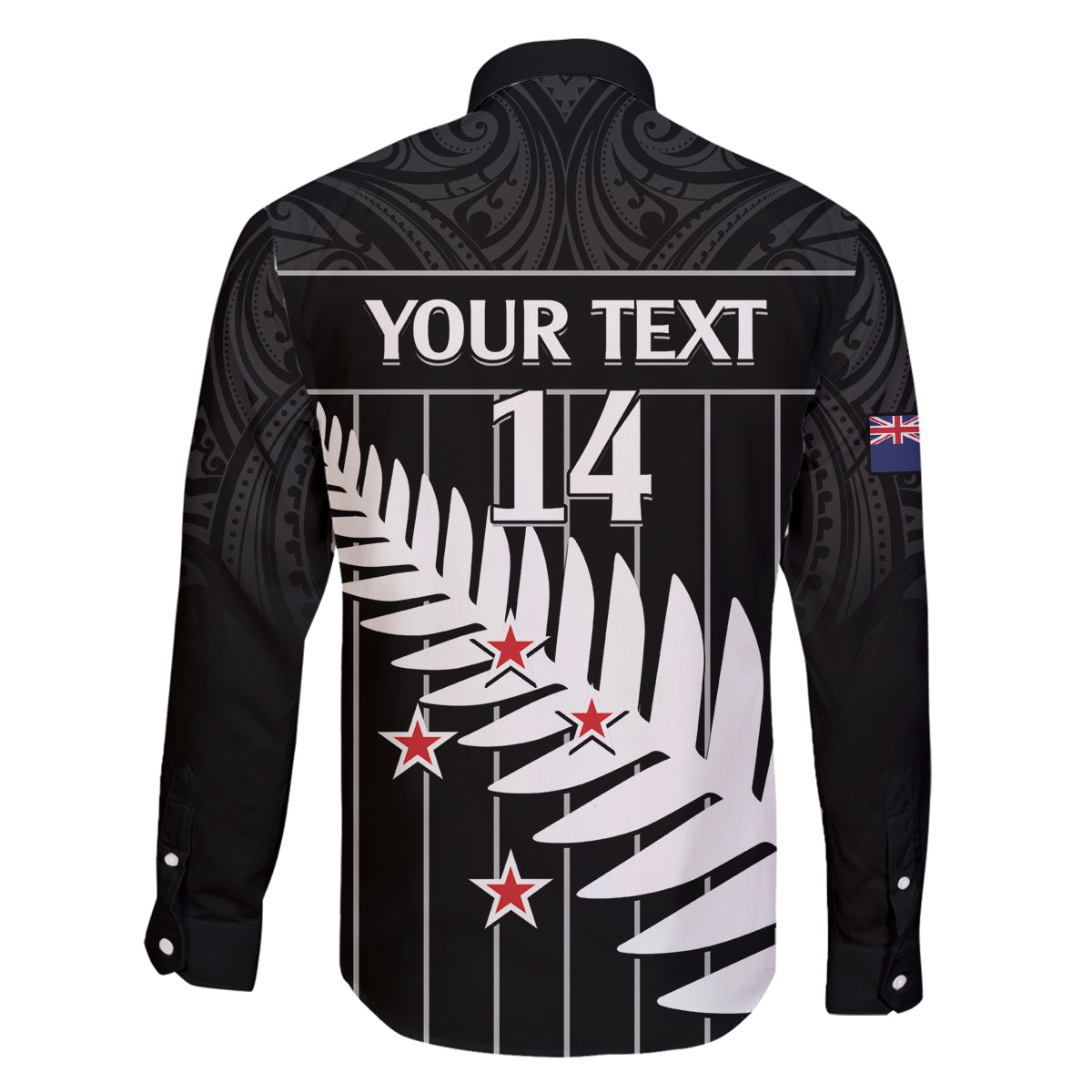 Custom New Zealand Silver Fern Cricket Family Matching Puletasi and Hawaiian Shirt Aotearoa Maori Go Black Cap LT14 - Polynesian Pride