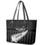 Custom New Zealand Silver Fern Cricket Leather Tote Bag Aotearoa Maori Go Black Cap