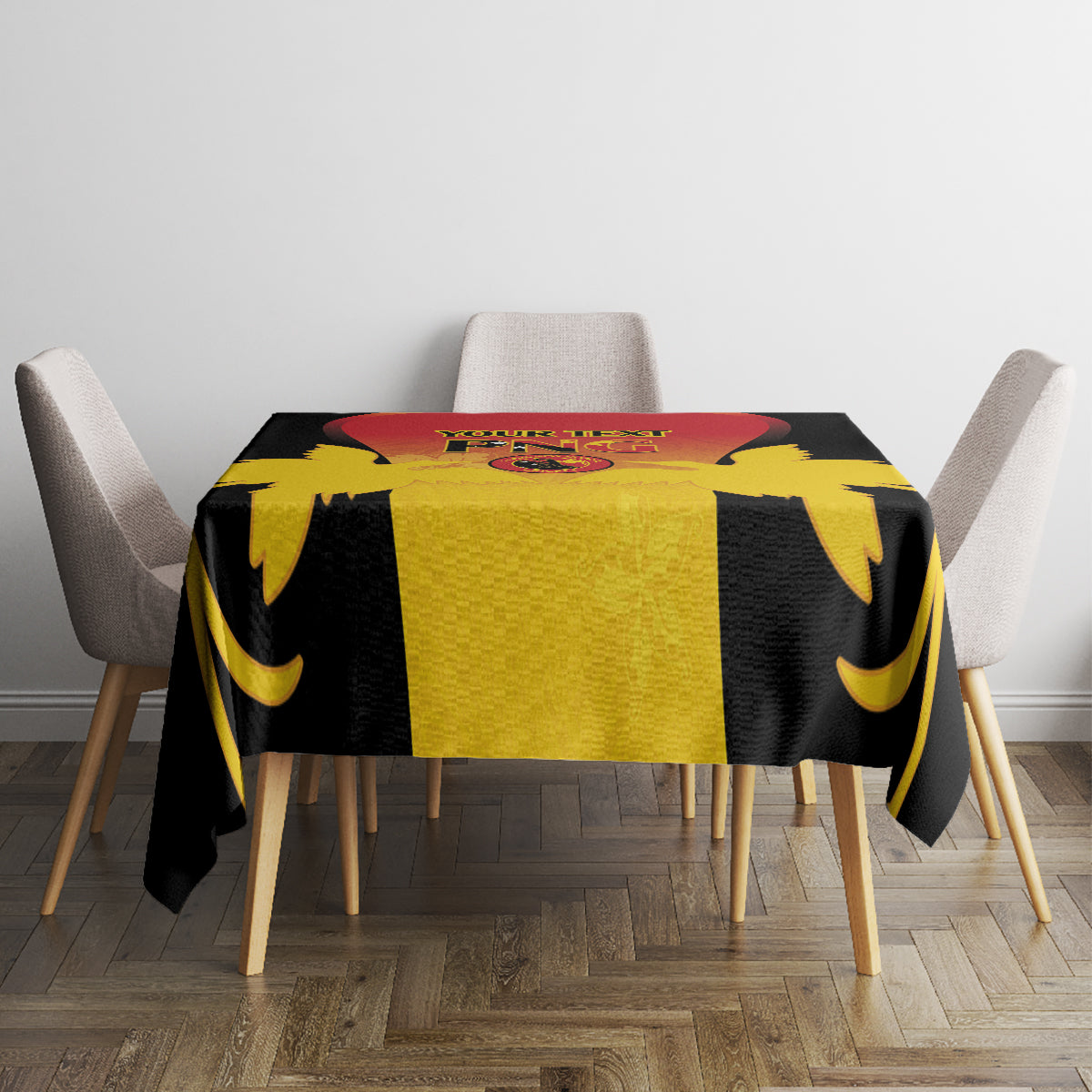 Custom Papua New Guinea Cricket Tablecloth 2024 Go PNG
