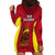 New Caledonia Rugby Hoodie Dress Coat Of Arms Mix Polynesian Pattern LT14 - Polynesian Pride