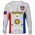 Personalised Philippines Rugby Long Sleeve Shirt Pacific Pilipinas Go Tamaraws LT14 Unisex White - Polynesian Pride