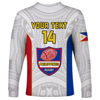 Personalised Philippines Rugby Long Sleeve Shirt Pacific Pilipinas Go Tamaraws LT14 - Polynesian Pride