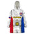 Personalised Philippines Rugby Wearable Blanket Hoodie Pacific Pilipinas Go Tamaraws LT14 One Size White - Polynesian Pride