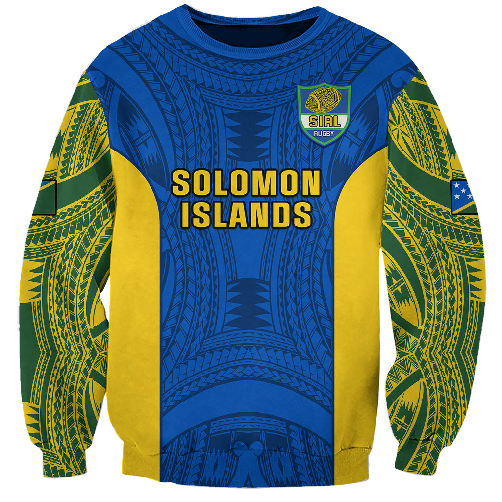 Solomon Islands Rugby Sweatshirt Pacific Go Solies LT14 Unisex Blue - Polynesian Pride