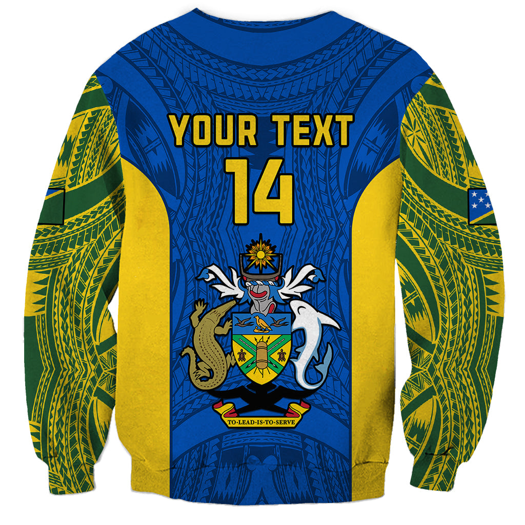 Personalised Solomon Islands Rugby Sweatshirt Pacific Go Solies LT14 - Polynesian Pride