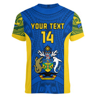 Personalised Solomon Islands Rugby Women V Neck T Shirt Pacific Go Solies LT14 - Polynesian Pride