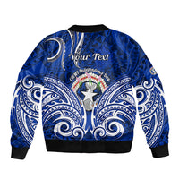 Personalised Independence Day CNMI Bomber Jacket Northern Mariana Islands Tribal Tattoo Pattern LT14 - Polynesian Pride