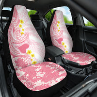 Pink Hawaii Shark Tattoo Car Seat Cover Puakenikeni Lei Plumeria Polynesian Pattern LT14 One Size Pink - Polynesian Pride