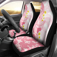 Pink Hawaii Shark Tattoo Car Seat Cover Puakenikeni Lei Plumeria Polynesian Pattern LT14 - Polynesian Pride