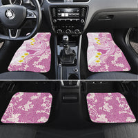 Purple Hawaii Shark Tattoo Car Mats Puakenikeni Lei Plumeria Polynesian Pattern