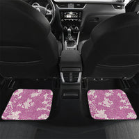 Purple Hawaii Shark Tattoo Car Mats Puakenikeni Lei Plumeria Polynesian Pattern