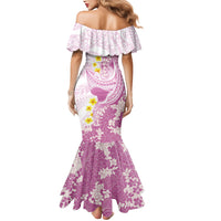 Purple Hawaii Shark Tattoo Mermaid Dress Puakenikeni Lei Plumeria Polynesian Pattern