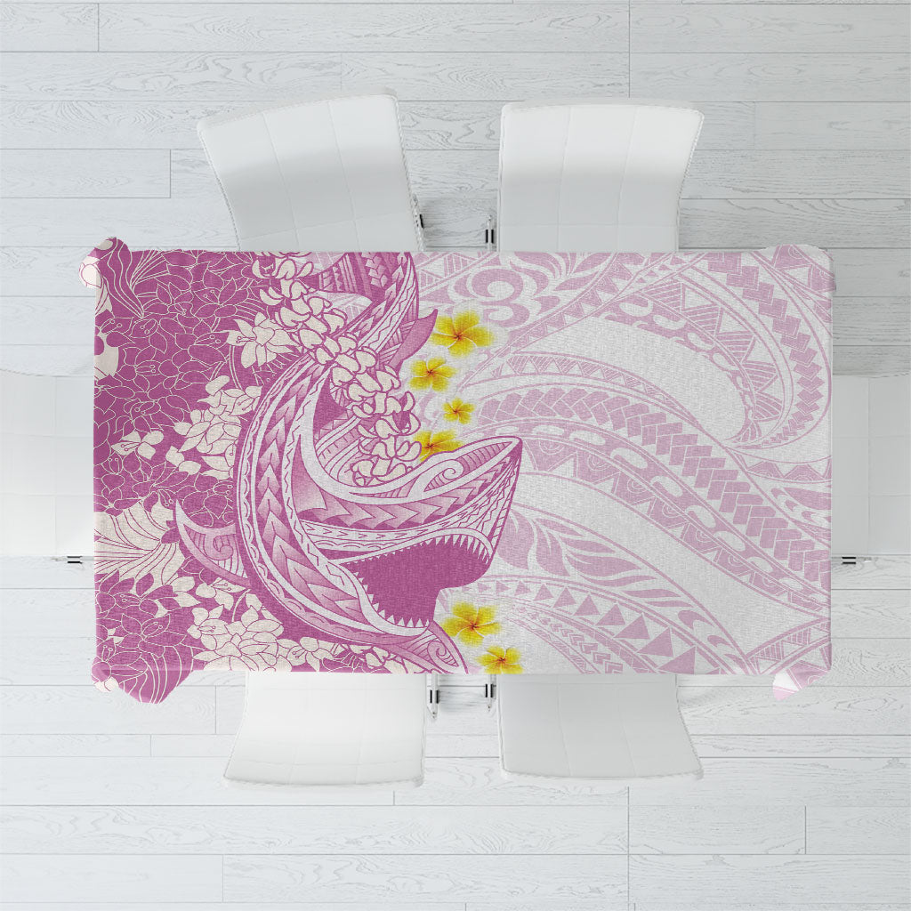 Purple Hawaii Shark Tattoo Tablecloth Puakenikeni Lei Plumeria Polynesian Pattern LT14 Purple - Polynesian Pride