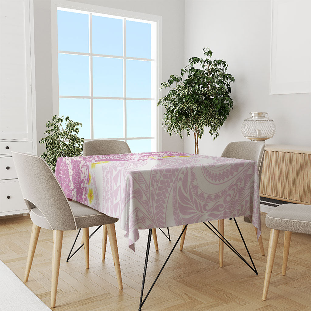 Purple Hawaii Shark Tattoo Tablecloth Puakenikeni Lei Plumeria Polynesian Pattern LT14 - Polynesian Pride