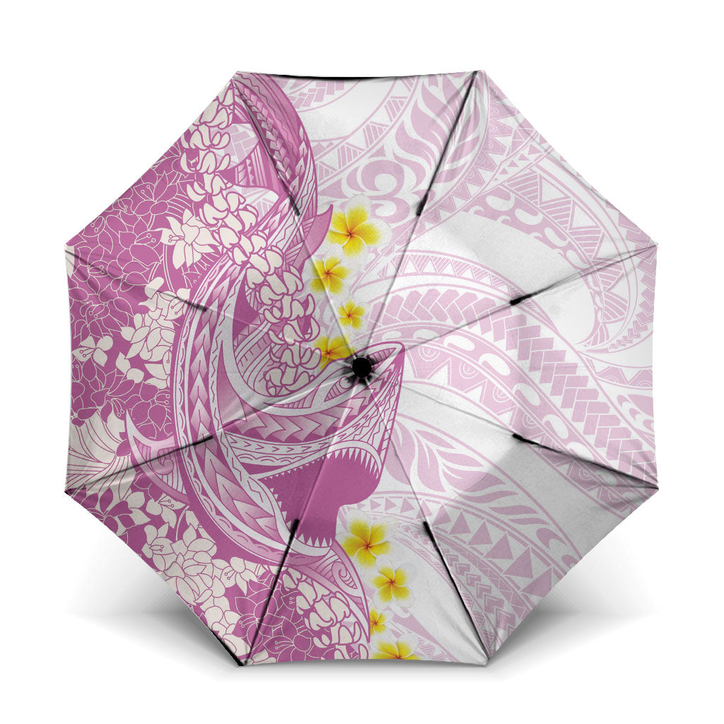 Purple Hawaii Shark Tattoo Umbrella Puakenikeni Lei Plumeria Polynesian Pattern