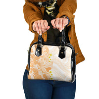 Orange Hawaii Shark Tattoo Shoulder Handbag Puakenikeni Lei Plumeria Polynesian Pattern LT14 One Size Orange - Polynesian Pride