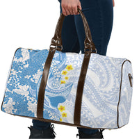 Blue Hawaii Shark Tattoo Travel Bag Puakenikeni Lei Plumeria Polynesian Pattern