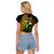 Paddle Board Hawaii Raglan Cropped T Shirt Molokai 2 Oahu World Championships Kakau Pattern LT14 - Polynesian Pride