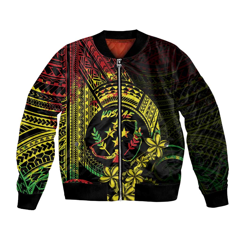 Reggae Kosrae Liberation Day Bomber Jacket September 8 Polynesian Tattoo - Polynesian Pride
