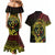 Reggae Kosrae Liberation Day Couples Matching Mermaid Dress and Hawaiian Shirt September 8 Polynesian Tattoo - Polynesian Pride