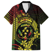 Reggae Kosrae Liberation Day Family Matching Long Sleeve Bodycon Dress and Hawaiian Shirt September 8 Polynesian Tattoo - Polynesian Pride