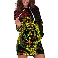 Reggae Kosrae Liberation Day Hoodie Dress September 8 Polynesian Tattoo - Polynesian Pride