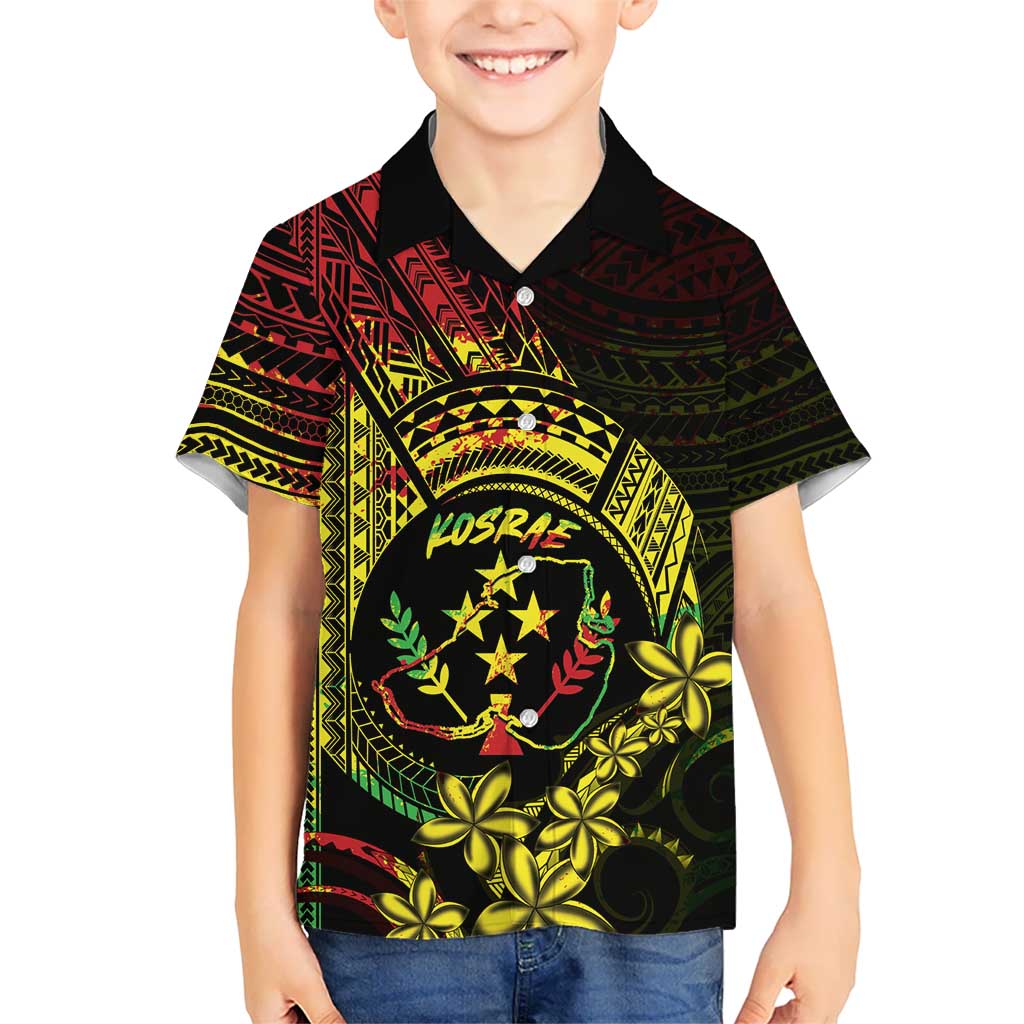 Reggae Kosrae Liberation Day Kid Hawaiian Shirt September 8 Polynesian Tattoo - Polynesian Pride