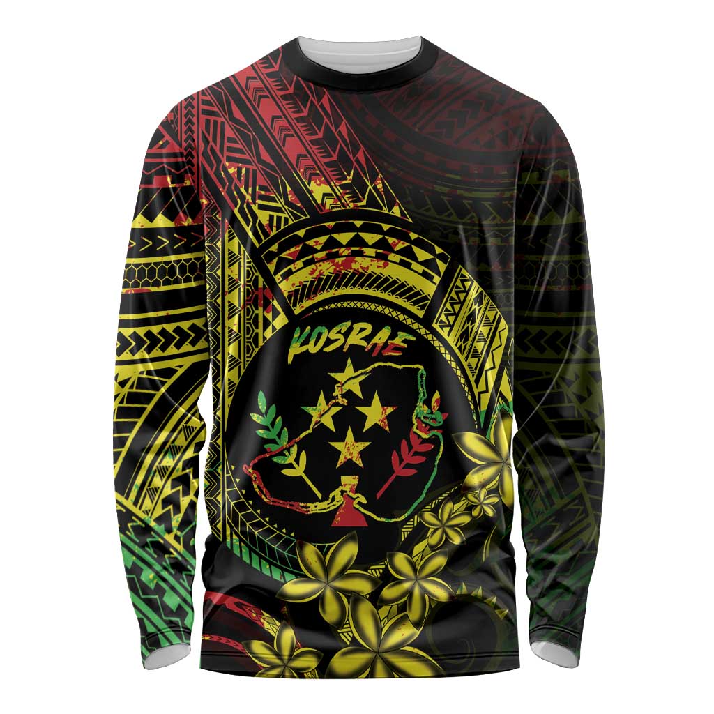 Reggae Kosrae Liberation Day Long Sleeve Shirt September 8 Polynesian Tattoo - Polynesian Pride