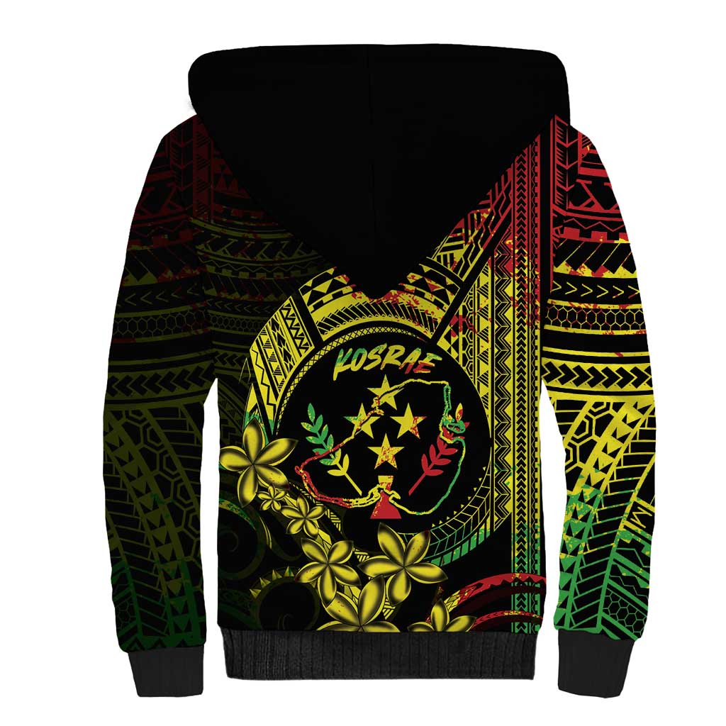 Reggae Kosrae Liberation Day Sherpa Hoodie September 8 Polynesian Tattoo - Polynesian Pride