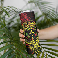 Reggae Kosrae Liberation Day Skinny Tumbler September 8 Polynesian Tattoo - Polynesian Pride