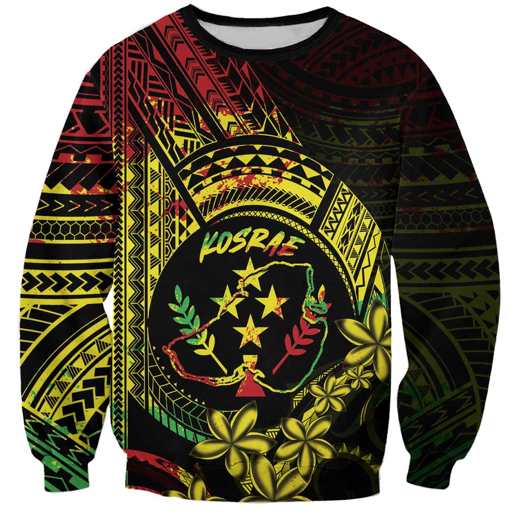 Reggae Kosrae Liberation Day Sweatshirt September 8 Polynesian Tattoo - Polynesian Pride