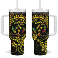 Reggae Kosrae Liberation Day Tumbler With Handle September 8 Polynesian Tattoo - Polynesian Pride