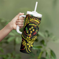 Reggae Kosrae Liberation Day Tumbler With Handle September 8 Polynesian Tattoo - Polynesian Pride