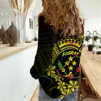 Reggae Kosrae Liberation Day Women Casual Shirt September 8 Polynesian Tattoo - Polynesian Pride