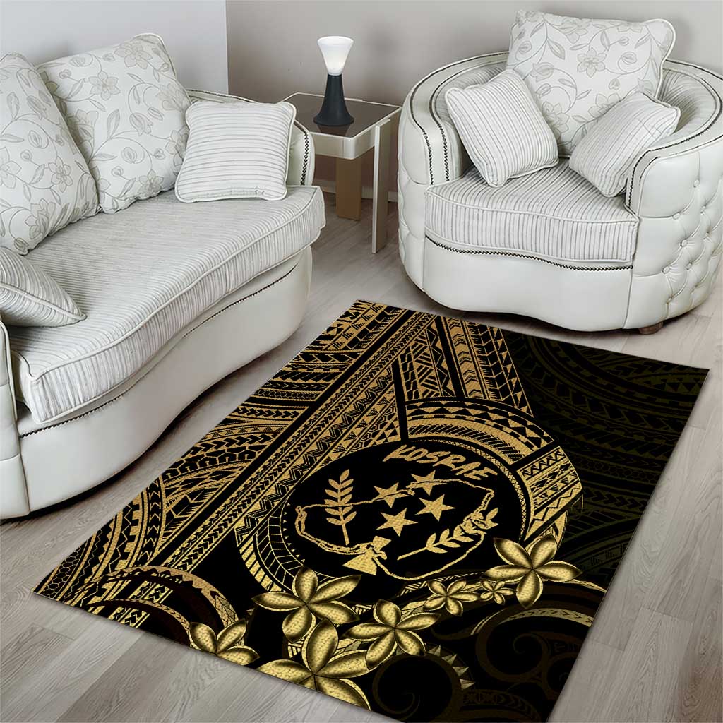 Gold Kosrae Liberation Day Area Rug September 8 Polynesian Tattoo - Polynesian Pride