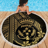 Gold Kosrae Liberation Day Beach Blanket September 8 Polynesian Tattoo - Polynesian Pride