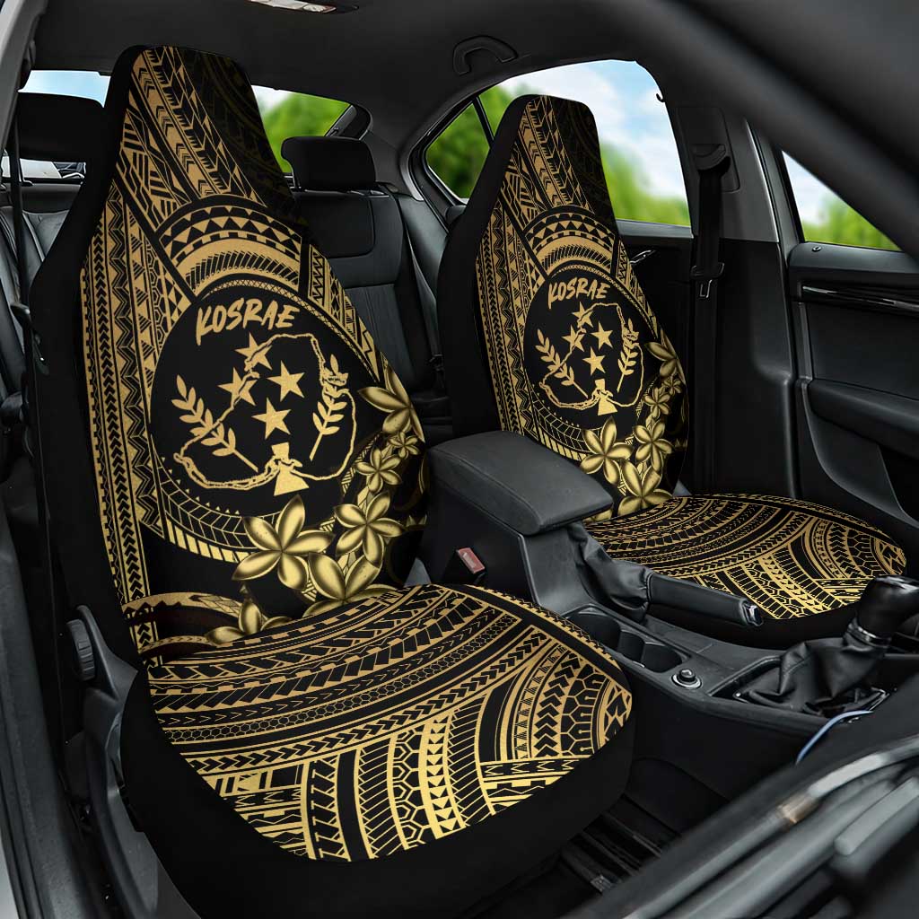 Gold Kosrae Liberation Day Car Seat Cover September 8 Polynesian Tattoo - Polynesian Pride