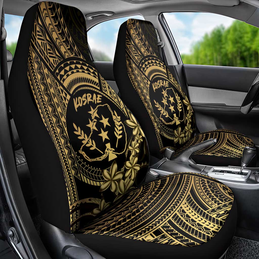 Gold Kosrae Liberation Day Car Seat Cover September 8 Polynesian Tattoo - Polynesian Pride
