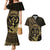 Gold Kosrae Liberation Day Couples Matching Mermaid Dress and Hawaiian Shirt September 8 Polynesian Tattoo - Polynesian Pride