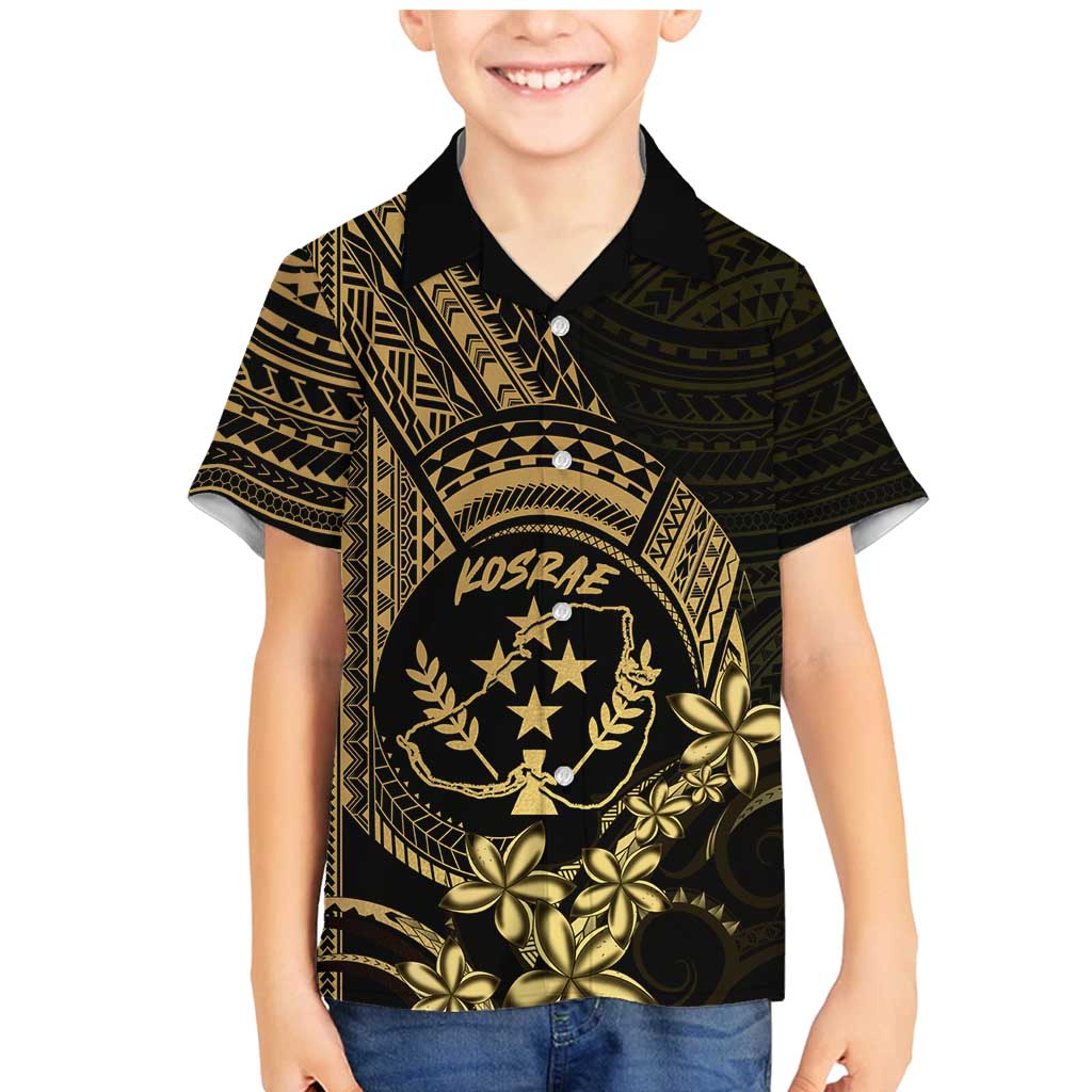 Gold Kosrae Liberation Day Family Matching Mermaid Dress and Hawaiian Shirt September 8 Polynesian Tattoo - Polynesian Pride