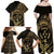Gold Kosrae Liberation Day Family Matching Off Shoulder Maxi Dress and Hawaiian Shirt September 8 Polynesian Tattoo - Polynesian Pride