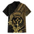 Gold Kosrae Liberation Day Family Matching Off Shoulder Short Dress and Hawaiian Shirt September 8 Polynesian Tattoo - Polynesian Pride
