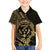 Gold Kosrae Liberation Day Family Matching Short Sleeve Bodycon Dress and Hawaiian Shirt September 8 Polynesian Tattoo - Polynesian Pride