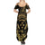 Gold Kosrae Liberation Day Family Matching Summer Maxi Dress and Hawaiian Shirt September 8 Polynesian Tattoo - Polynesian Pride