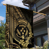 Gold Kosrae Liberation Day Garden Flag September 8 Polynesian Tattoo - Polynesian Pride
