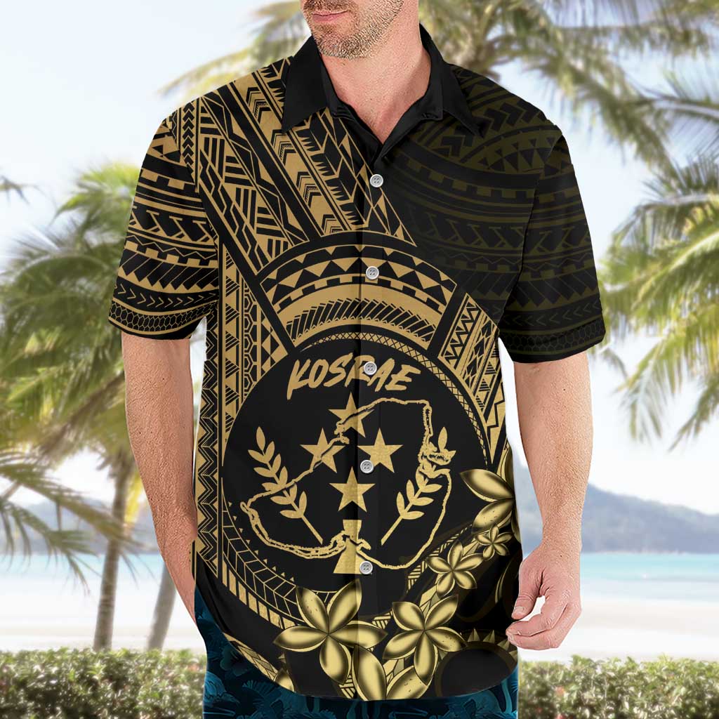 Gold Kosrae Liberation Day Hawaiian Shirt September 8 Polynesian Tattoo - Polynesian Pride