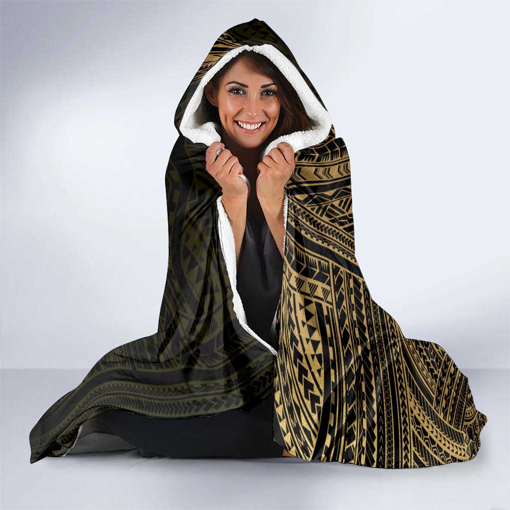 Gold Kosrae Liberation Day Hooded Blanket September 8 Polynesian Tattoo - Polynesian Pride